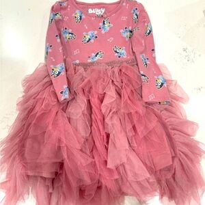 BLUEY pink tutu dress, size 4t, excellent condition, worn once